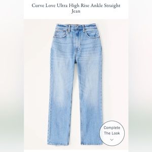 Abercrombie Ankle Straight Ultra High Rise Jeans. Waist 23, short length.